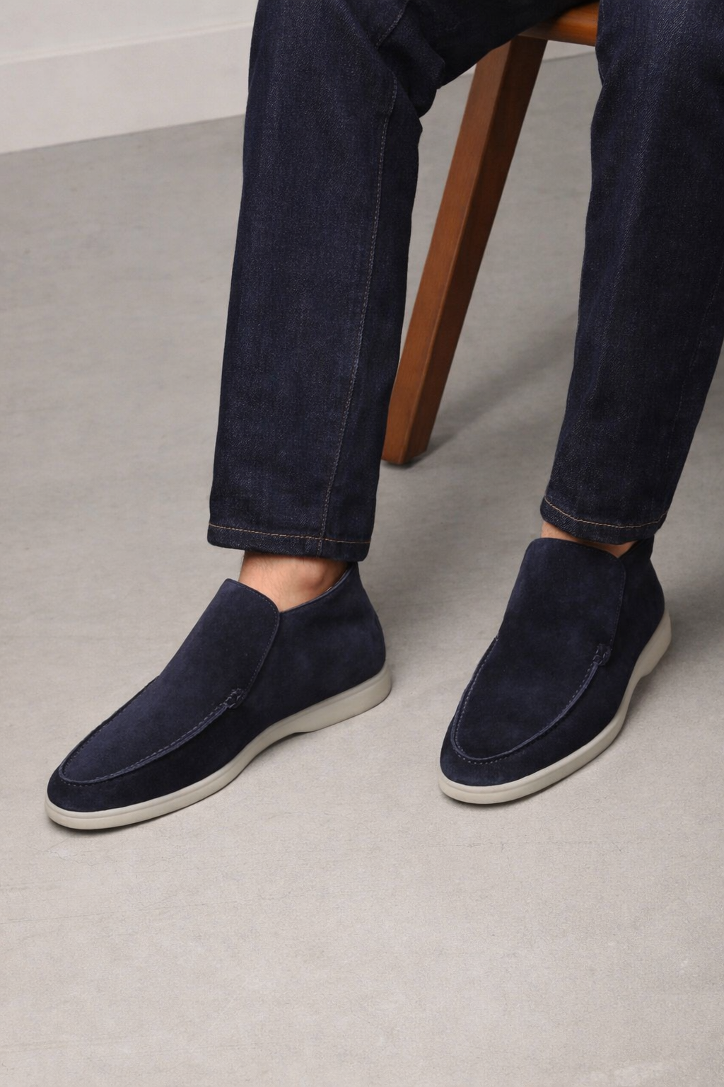 Suede Open Walk Loafers
