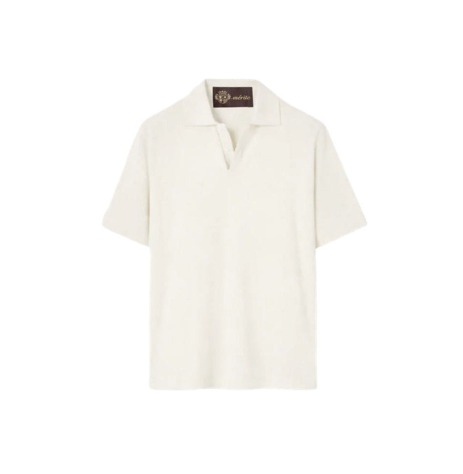 Buttonless Portofino Polo Shirt | White