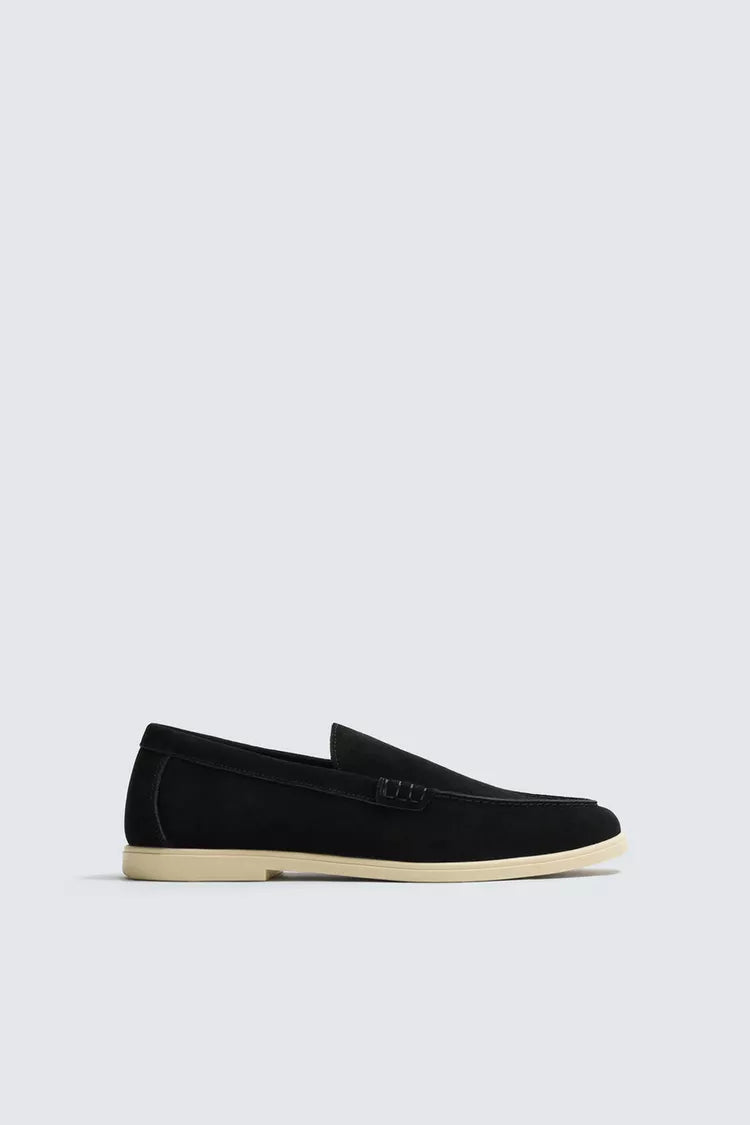 Suede Loafers | Black