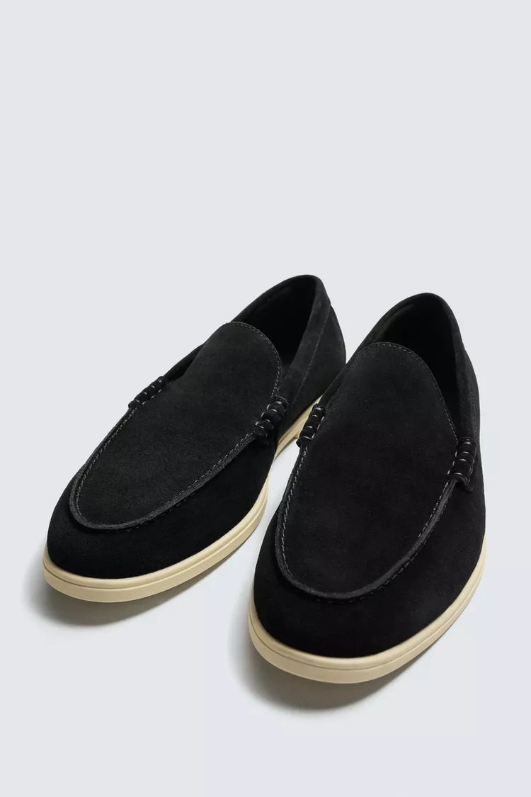Suede Loafers | Black