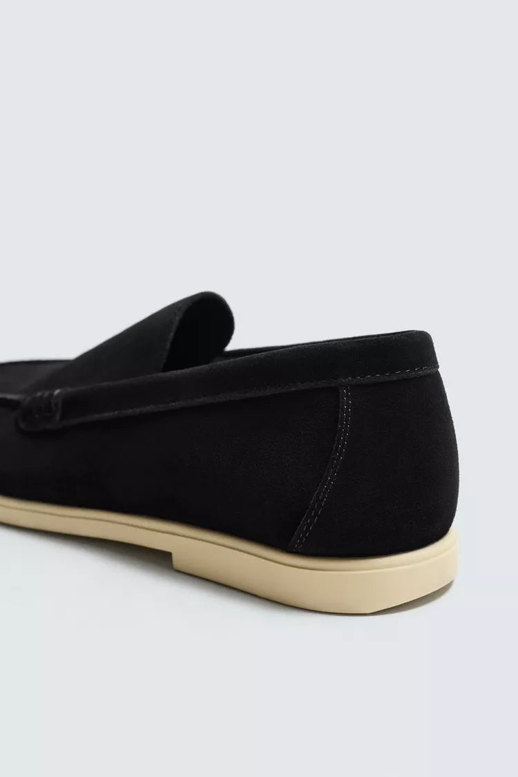 Suede Loafers | Black