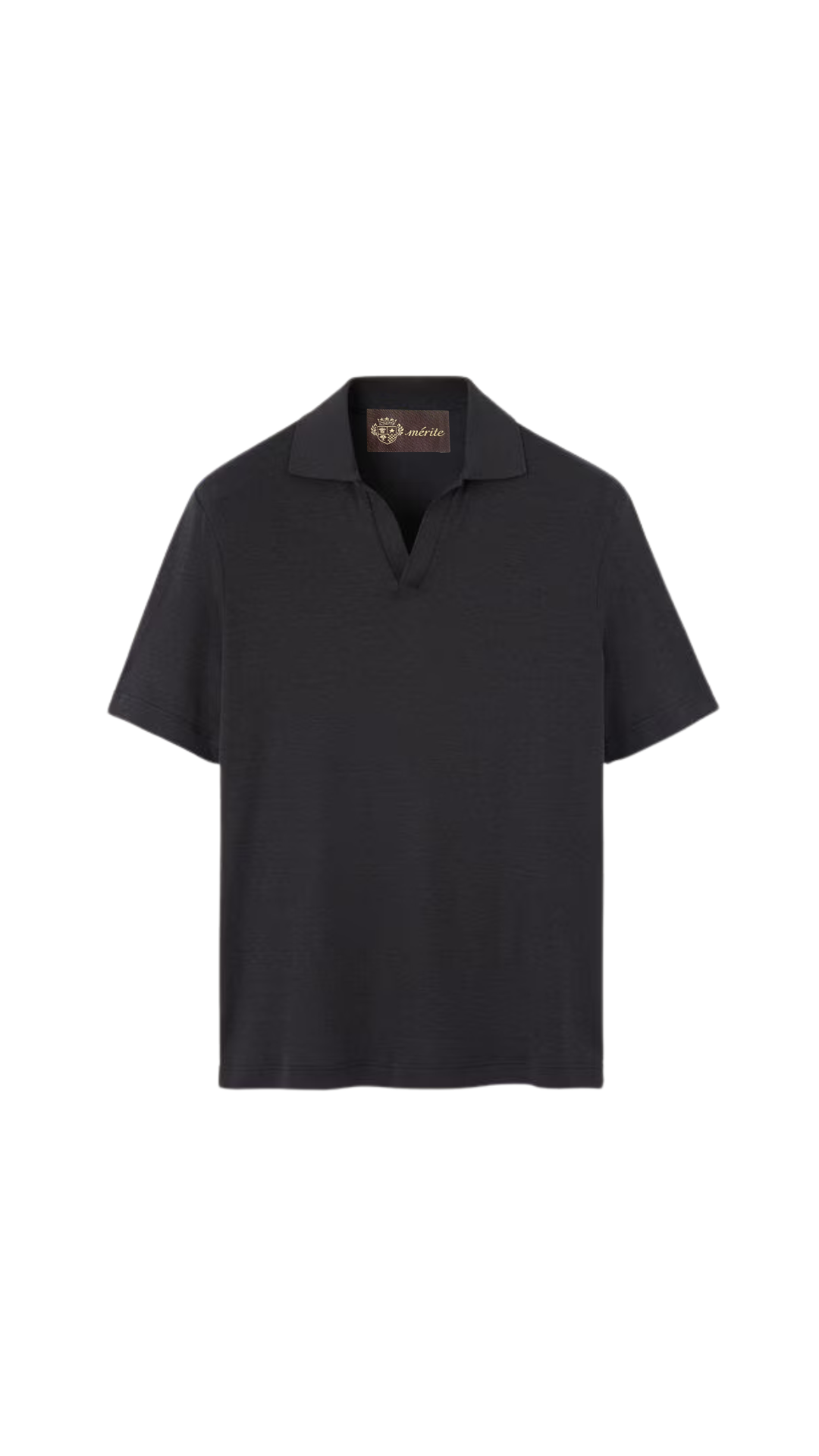 Buttonless Portofino Polo Shirt | Black